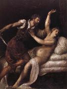 TIZIANO Vecellio Tarquin et Lucrece France oil painting reproduction